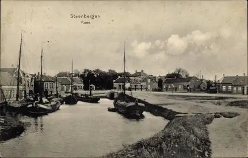 Ak Steenbergen Nordbrabant Niederlande, Kade