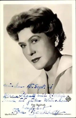 Ak Schauspielerin Fita Benkhoff, Ufa Film Ist Mama nicht fabelhaft?, Portrait, Autogramm