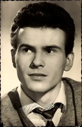 Ak Schauspieler Horst Buchholz, Portrait, Autogramm, Nasser Asphalt