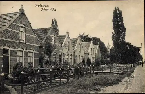 Ak Schoondijke Zeeland Niederlande, Kerkstraat