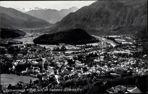 Ak Bad Ischl in Oberösterreich, Gesamtansicht mit Dachstein