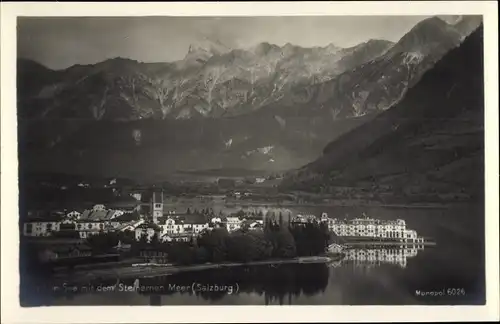 Ak Zell am See in Salzburg, Ort mit Steinernen See