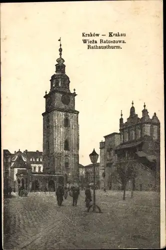 Ak Kraków Krakau Polen, Rathausturm