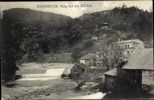 Ak Innsbruck in Tirol, Berg Isel mit Sill-Fall