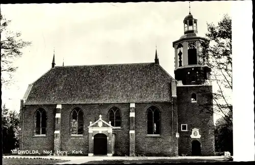 Ak Midwolda Groningen Niederlande, Ned. Herv. Kerk