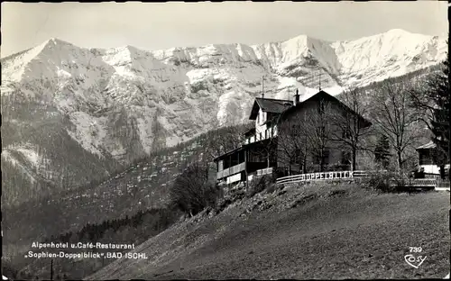 Ak Bad Ischl in Oberösterreich, Alpenhotel und Restaurant Sophien Doppelblick