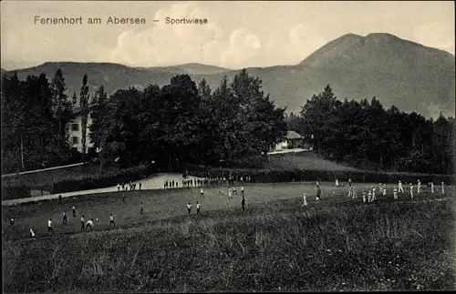 Ak St. Wolfgang im Salzkammergut Oberösterreich, Ferienhort, Sportwiese