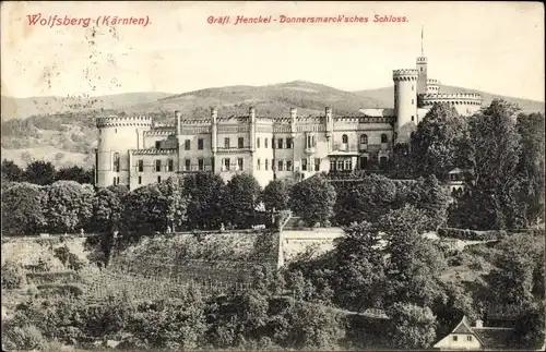 Ak Wolfsberg in Kärnten, Gräfl. Henckel Donnersmarck'sches Schloss
