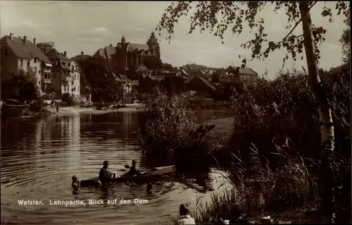 Ak Wetzlar an der Lahn, Lahnpartie, Blick auf den Dom