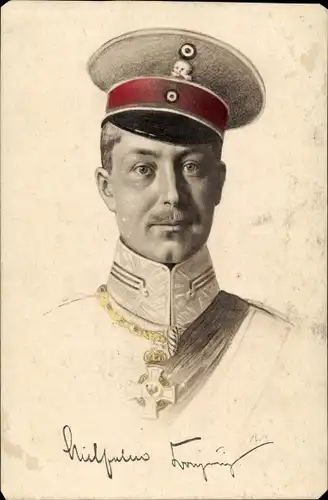 Künstler Ak Kronprinz Wilhelm von Preußen, Portrait