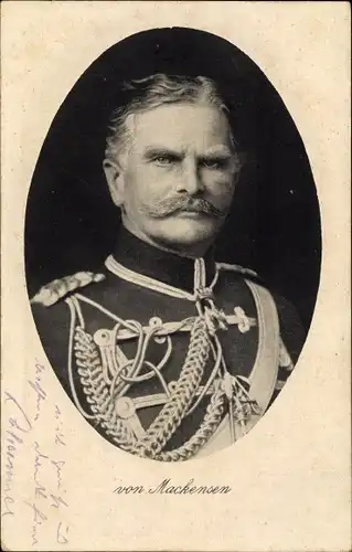 Ak Generalfeldmarschall August von Mackensen, Portrait, Husarenuniform, Ilse Briketts