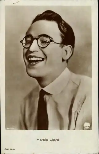 Ak Schauspieler Harold Lloyd, Portrait