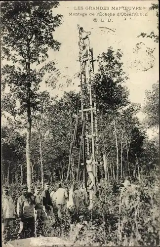 Ak Les Grandes Manoeuvres, Montage dde l'Echelle d'Observation