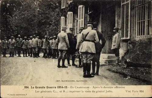 Ak En Champagne, Apres la derniere offensive, visite du general Joffre, I WK