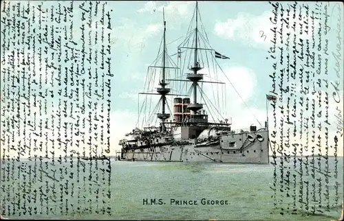 Ak Britisches Kriegsschiff, HMS Prince George