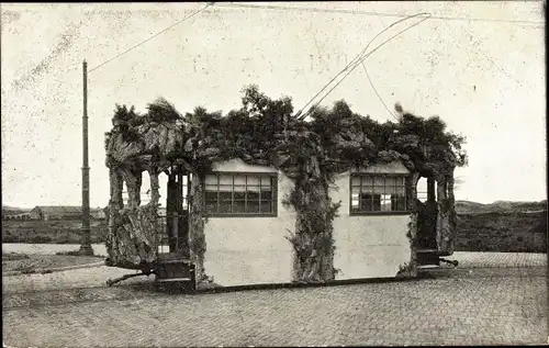 Ak Scheveningen Den Haag Südholland, De Grot, geschmückte Straßenbahn