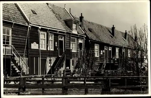 Ak Marken Nordholland Niederlande, Ortspartie