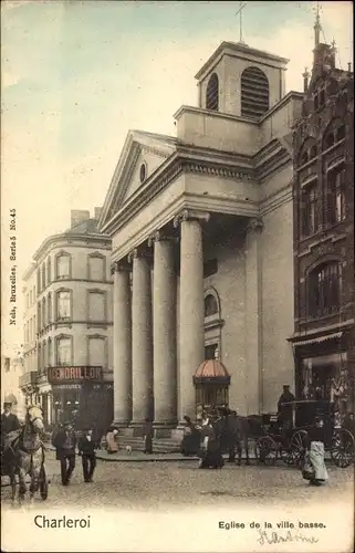 Ak Charleroi Wallonien Hennegau, Eglise de la ville basse