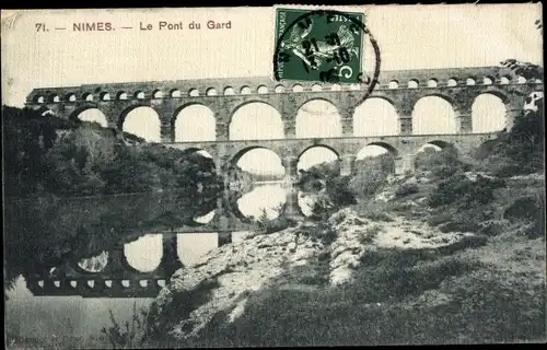 Ak Nîmes Gard, Le Pont du Gard