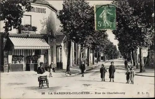 Ak La Garenne Colombes Hauts de Seine, Rue de Charlebourg