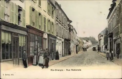 Ak Ris Orangis Essonne, Rue Nationale, Geschäft