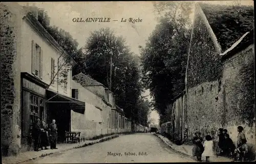 Ak La Roche ecart d Ollainville Essonne, Straßenpartie, Tabac