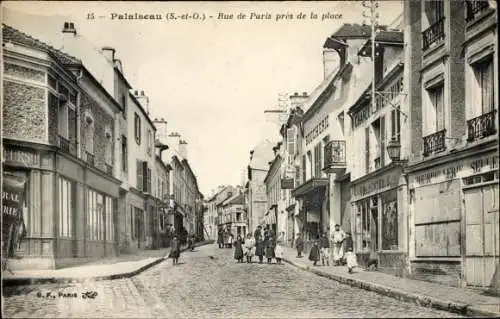 Ak Palaiseau Essonne, Rue de Paris pres de la place