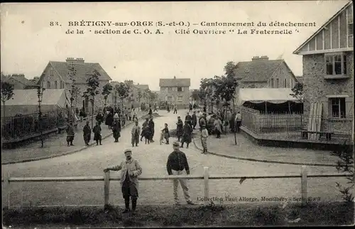 Ak Brétigny sur Orge Essonne, Cantonnement du detachement de la section de C.O.A.