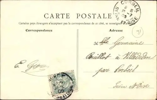 Ak Brunoy Essonne, Rue de la Gare