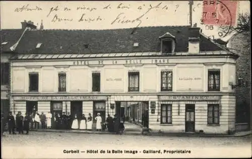Ak Corbeil Essonne, Hotel de la Belle Image, Gaillard