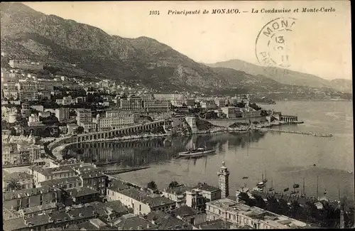 Ak Monaco, Panorama, La Condamine, Monte Carlo