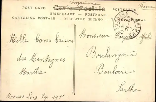 Ak Monaco, Panorama, La Condamine, Monte Carlo