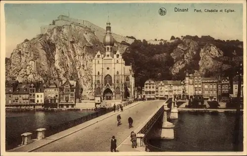 Ak Dinant Wallonien Namur, Pont, Citadelle et Église