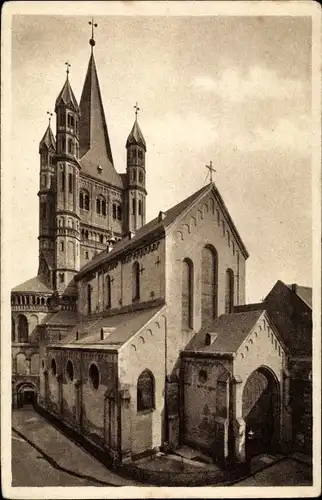 Ak Köln am Rhein, St. Martinkirche, Außenansicht