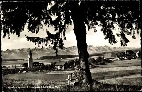 Ak Grafenhausen im Schwarzwald, Teilansicht, Kirche