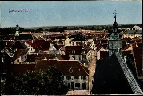 Ak Germersheim in Rheinland Pfalz, Stadtübersicht