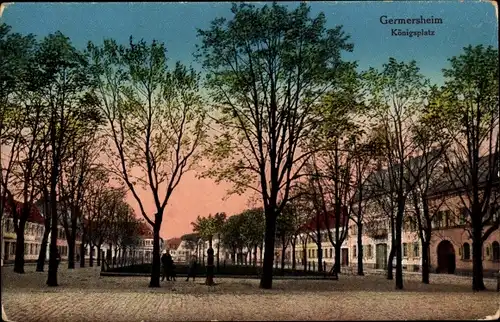 Ak Germersheim am Rhein, Königsplatz