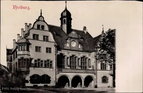 Ak Freiburg im Breisgau, Neues Rathaus, Außenansicht