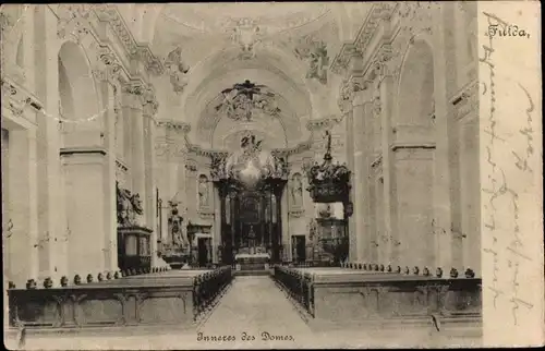 Ak Fulda in Hessen, Inneres des Doms, Altar