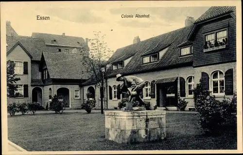 Ak Essen im Ruhrgebiet, Colonie Altenhof, Denkmal