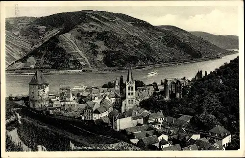Ak Bacharach am Rhein, Ortsansicht