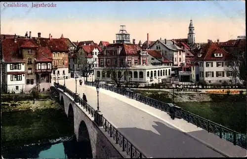 Ak Crailsheim in Württemberg, Jagstbrücke