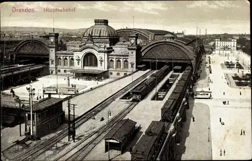 Ak Dresden, Hauptbahnhof