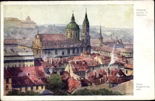 Künstler Ak Engelmüller, Praha Prag Tschechien, St. Nikolaus-Kirche