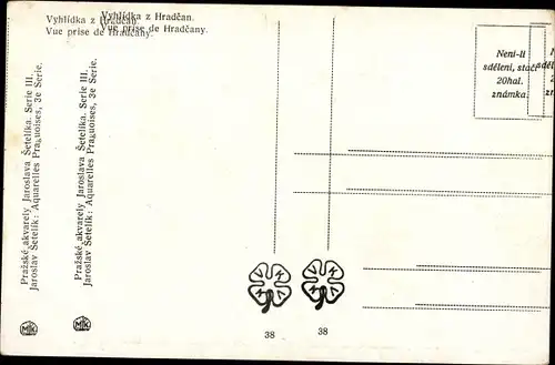 Künstler Ak Setelik, Jaroslav, Praha Prag Tschechien, Hradčany Hradschin