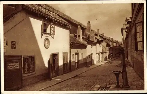 Ak Praha Prag, Goldenes Gässchen, Zlata ulicka, Geschäfte, Gebäude