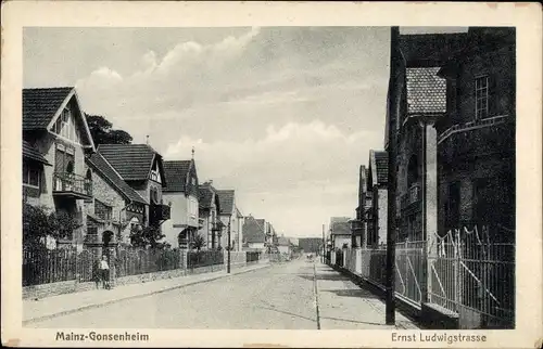 Ak Gonsenheim Mainz in Rheinland Pfalz, Partie in der Ernst Ludwig Straße