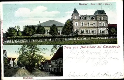Ak Dresden West Mobschatz, Gasthof Otto Döhnert, Dorfplatz