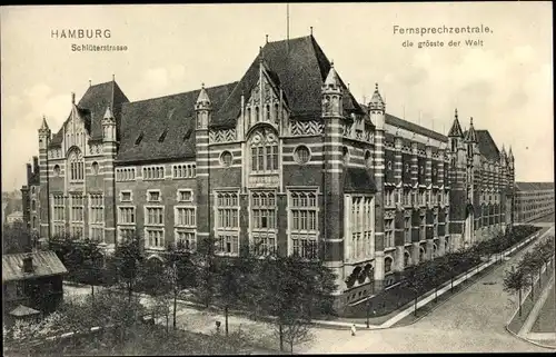 Ak Hamburg Eimsbüttel Rotherbaum, Fernsprechzentrale