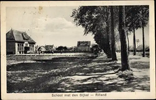 Ak Rilland Reimerswaal Zeeland Niederlande, School met den Bijbel